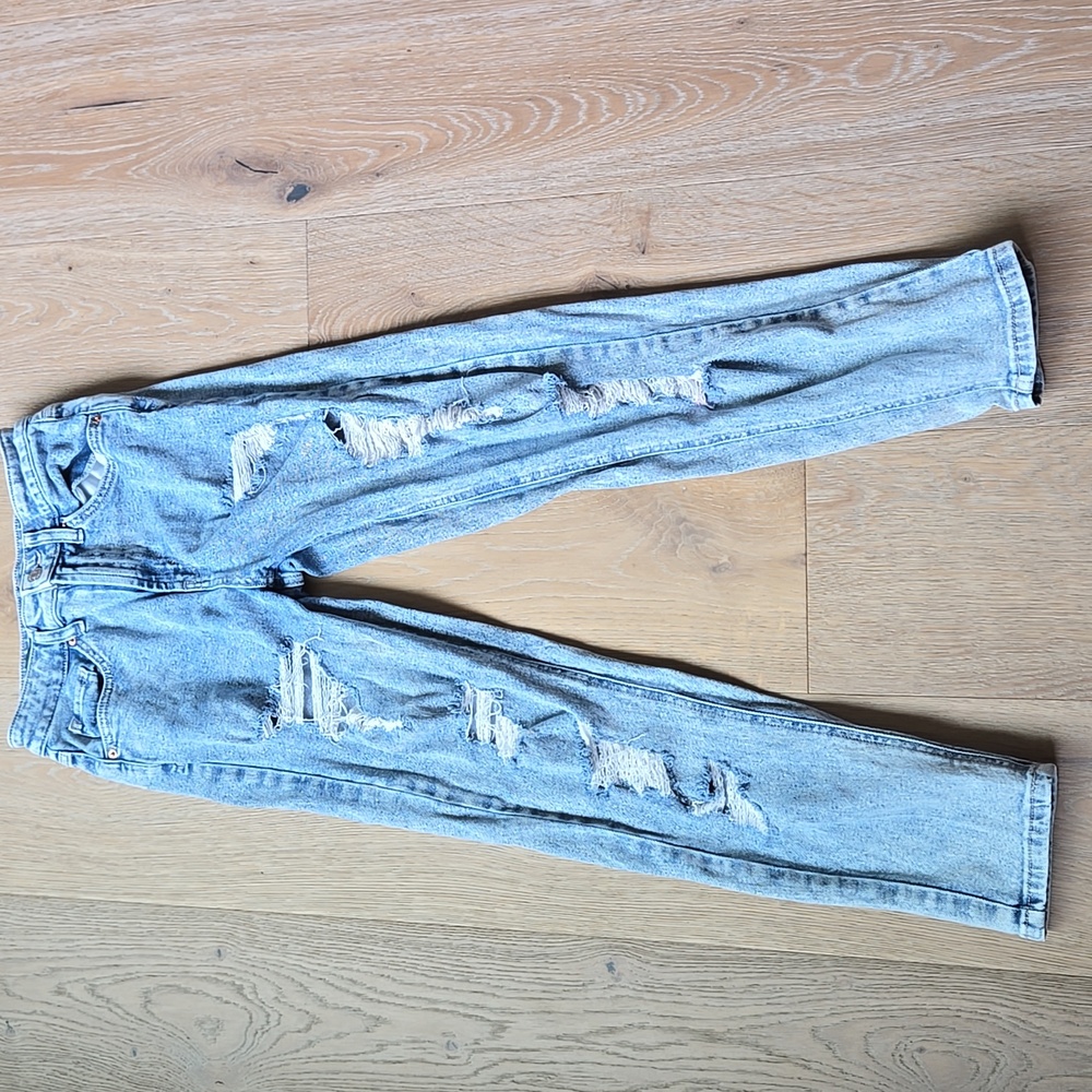 Wild Fable Women's 0 Highest Rise Mom Jean Distressed